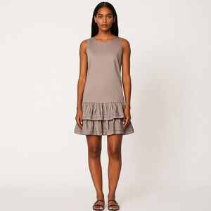 MOSCHINO Sleeveless Dress with Ruffled‎ Bottom Sz 6 US